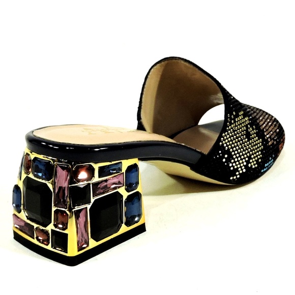 ALESSANDRO DI MARIA 🇮🇹 WOMEN'S BLACK SUEDE SUMMER COMFORT MULES - Picture 4 of 10